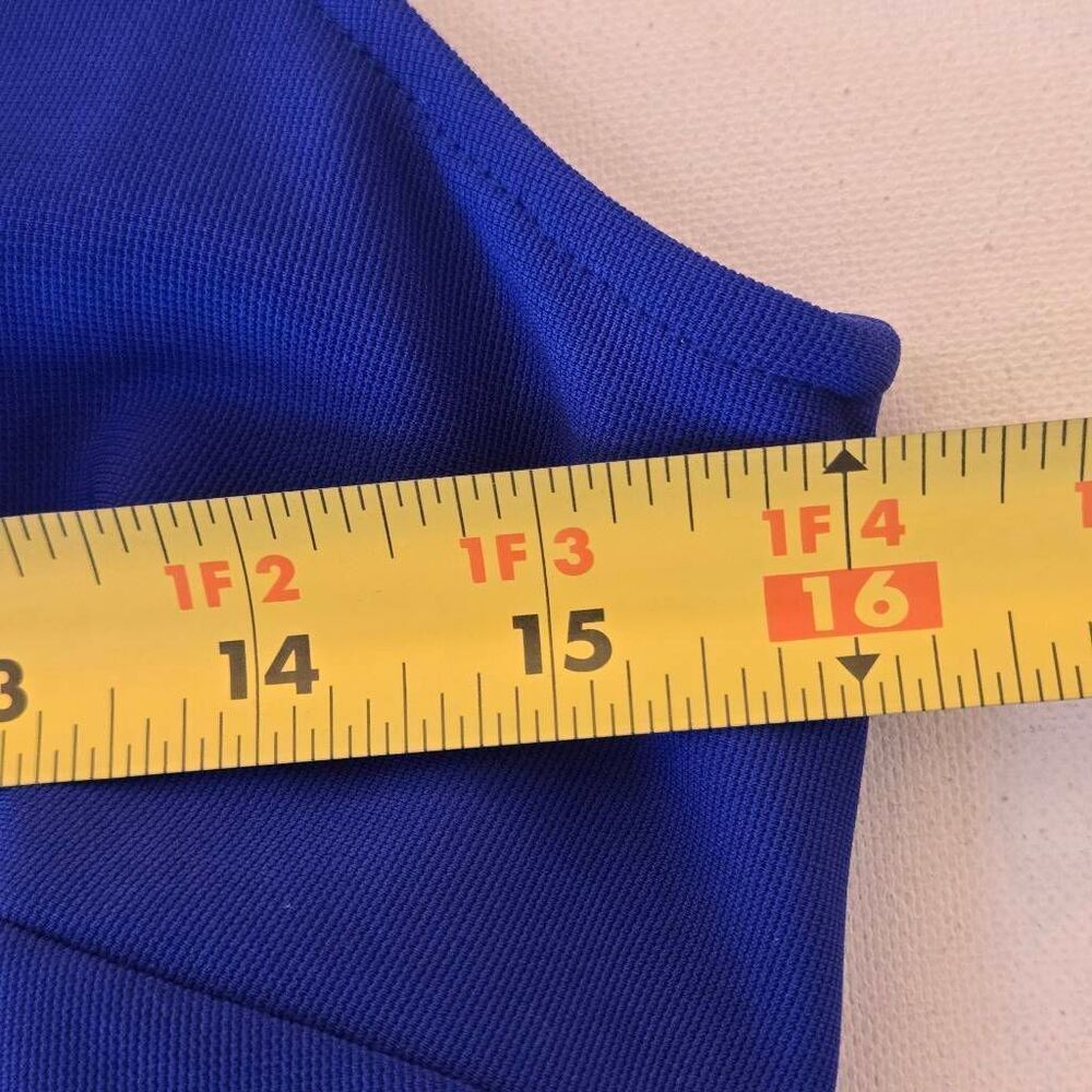 Boston Proper Womens V-Neck Belted Sleeveless Wide Leg Jumpsuit Blue Size XS - Picture 6 of 12